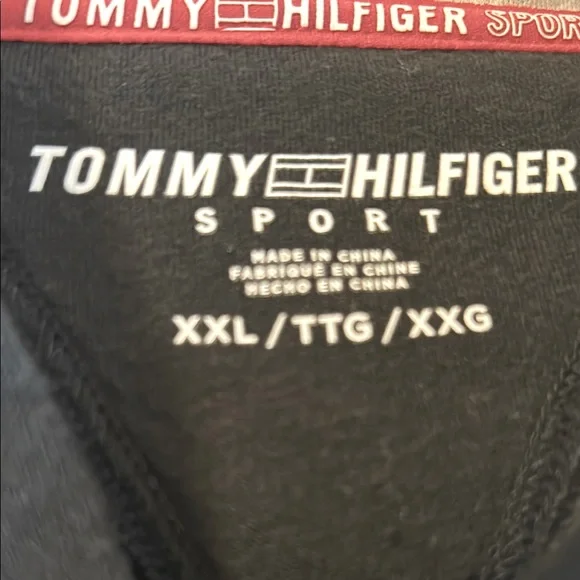 Tommy Hilfiger Black and Gray Cropped Hoodie.  Excellent Condition - Picture 4 of 5